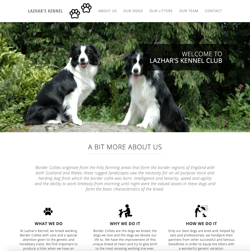 Dog Breeder Website Template