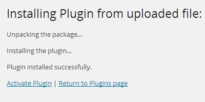 Activate WordPress Plugin
