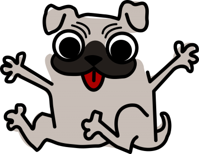 pug cartoon