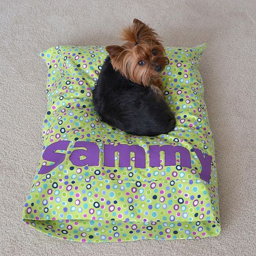diy dog bed from a pillow case