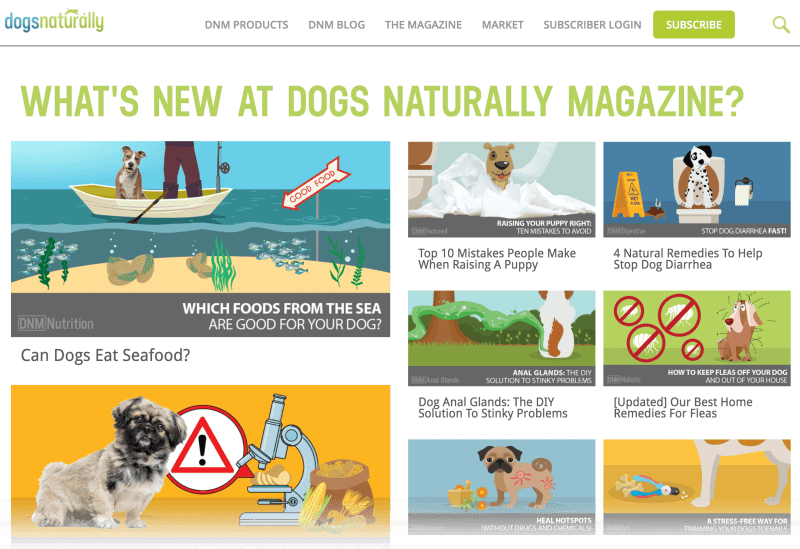 The Dogs Naturally Magazine website.
