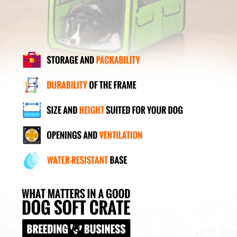 dog soft crate features